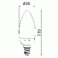 Компактная люминесцентная лампа Shine Candela 9W E14